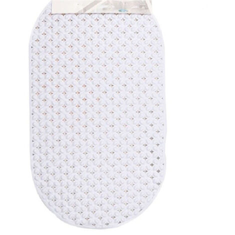 Trade Shop - TAPPEN FÜR ANTISCIVOLO 68X38CM TAPPETINO VASCA DA BAGNO BIANCO 54074 -
