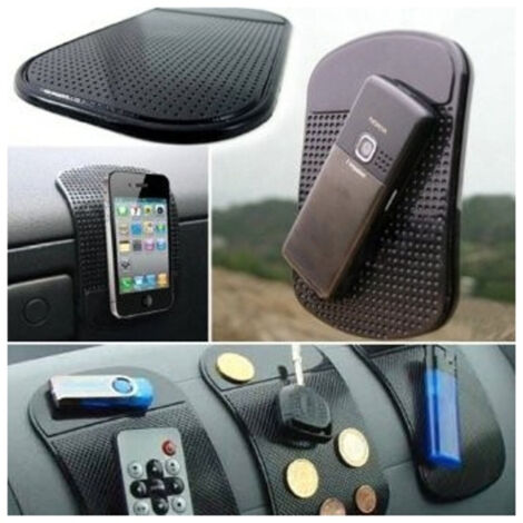 TRADE SHOP - Tappetino Auto Antiscivolo Base Adesivo Per Cruscotto Silicone Poggia Cellulare -