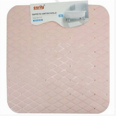 Trade Shop - TAPPETINO PVC-ANTISCIVOLO FÜR VASCA BAGNO DOCCIA 50 X 50CM 79727 ROSA -
