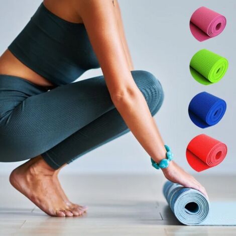 Trade Shop - TAPPETINO YOGA IN PVC 61X173X0.4 CM AEROBICA FITNESS PILATE PALESTRA -