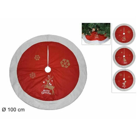 TRADE SHOP - Tappeto Albero Di Natale Gonna Copertura Sottoalbero Natale 100cm Vari Modelli -