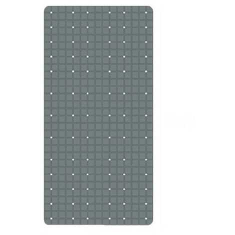 TRADE SHOP - Tappeto Tappetino In Pvc Antiscivolo Vasca Da Bagno Doccia 68x36cm 79755 Grigia -