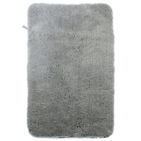 Trade Shop - Tappeto Tappetino In Tessuto Morbido Per Arredo Bagno 45 X 70 Cm Grigio 79926 -
