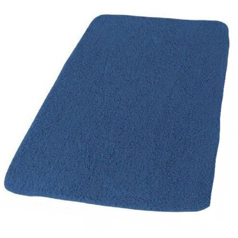 Trade Shop - Tappeto Tappetino In Tessuto Per Arredo Bagno Casa 45 X 75 Cm Colore Blu 69906 -