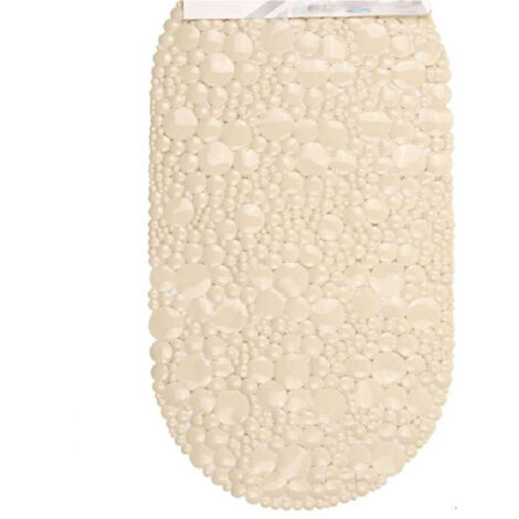 TRADE SHOP - Tappeto Tappetino Per Doccia Vasca Antiscivolo Bagno Beige Chiaro 38x68cm 54047 -