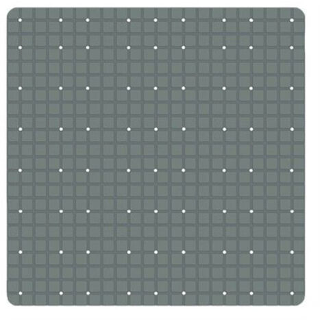 TRADE SHOP - Tappeto Tappetino Pvc Antiscivolo Per Vasca Bagno Doccia 52 X 52 Cm Grigio 79767 -