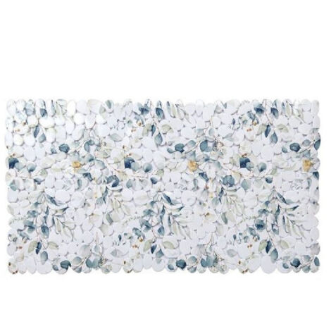 TRADE SHOP - Tappeto Tappetino Pvc Fiori Foglie Antiscivolo Vasca Bagno Doccia 67x36cm 87059 -