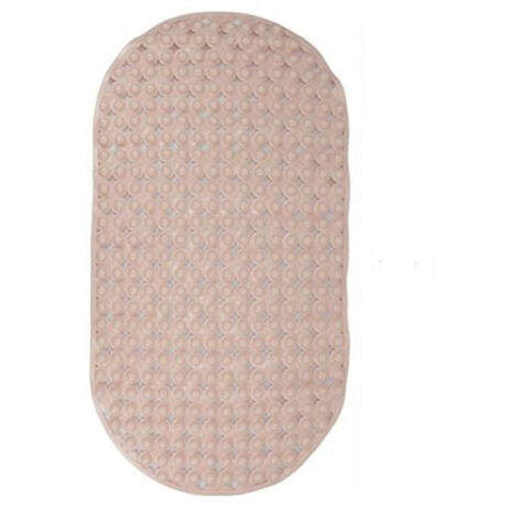 TRADE SHOP - Tappeto Tappetino Pvc Ovale Antiscivolo Vasca Da Bagno Doccia 69x36cm 79745 Rosa -
