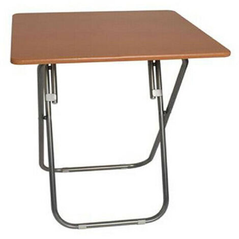 Trade Shop - Tavolo In Legno Con Piano Quadrato 69 X 60 X 60 Cm Richiudibile Pieghevole -