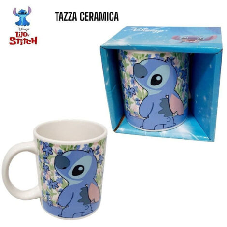 Trade Shop - Tazza Mug In Ceramica Lilo & Stitch 325 Ml Tazze Colazione Bambina Regalo -