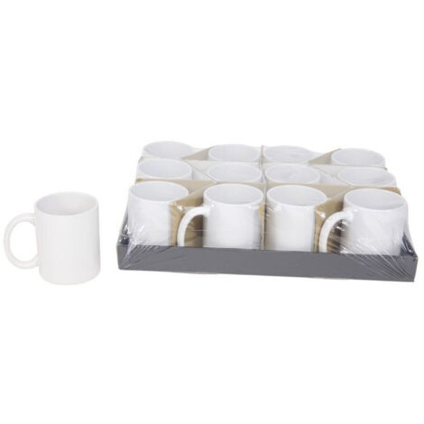 TRADE SHOP - Tazza Tazzone Bianca In Ceramica Con Manico Per Latte Colazione Bicchiere 191835 -
