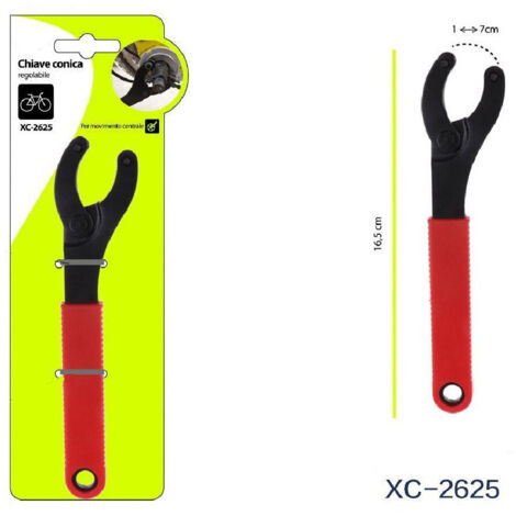 Trade Shop - Tecla Cónica Ajustable Para Herramientas De Reparación De Bicicletas De Movimiento Central Xc-2625 -