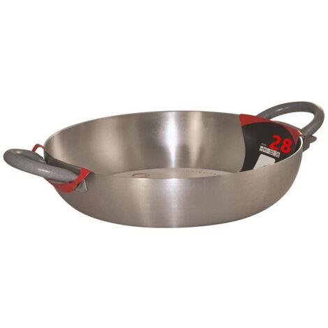 Trade Shop - TEGAME IN ALLUMINIO PENTOLA CON DOPPIO MANICO SOFT TOUCH ERGONOMICI DA Ø22 A 40CM CUCINA - -durchmesser 28cm -