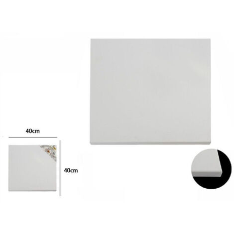TRADE SHOP - Tela Telaio Per Pittura Bianco 40x40x1.6 Cm Quadrato Universale Artisti 53992a -