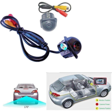 TRADE SHOP - Telecamera Retromarcia Auto Retrocamera Camper Impermeabile 170° 480 Tvl Ip68 -
