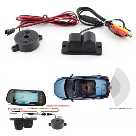 Trade Shop - TELECAMERA RETROMARCIA MIT SENSOR PARK 2 IN 1 ANGOLO 170° NOTTURNA -