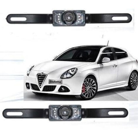 Trade Shop - Telecamera Retromarcia Retrocamera Auto Camper 7 Led Con Filo Color -