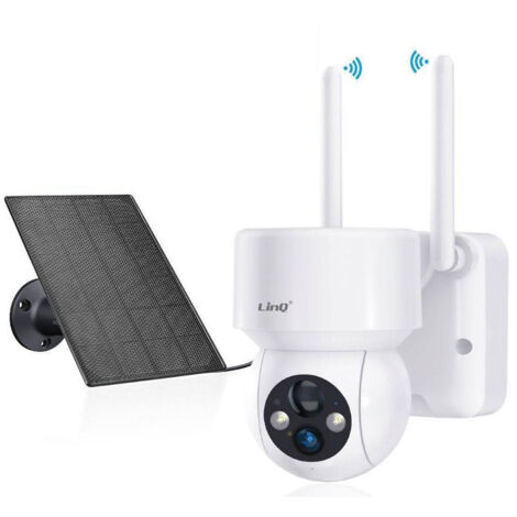 TRADE SHOP - Telecamera Wireless Ricaricabile A Pannello Solare 300w Hd Pixel Full Hd 1080 Ahd5007 -