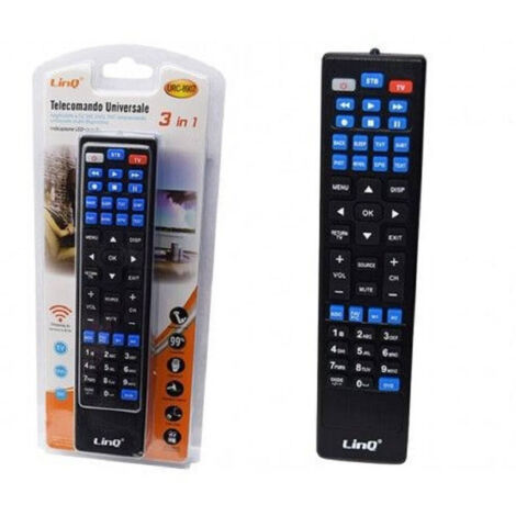 TRADE SHOP - Telecomando Universale 3 In 1 Urc-8907 Tv Lcd Led Dvd Sat Dvd+vcr Audio +amp+aux -