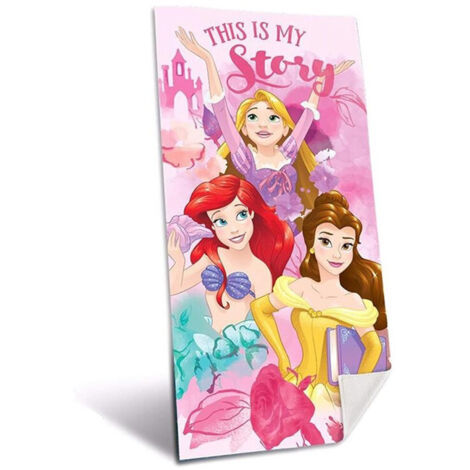 Trade Shop - Telo Mare In Cotone Principesse Disney Ariel Asciugamano Mare Piscina Bambini -