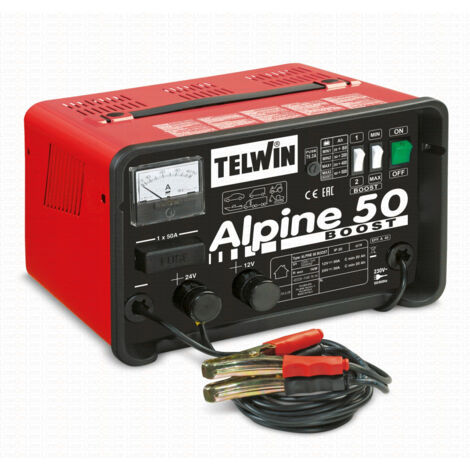 Trade Shop - Telwin Caricabatteria Boost 500ah 12-24v Alimentación 230v Mod. Alpine 50 -