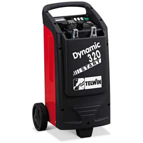 Trade Shop - TELWIN CARICABATTERIEN STARTER CARRELLATO 230V 12-24V MOD. DYNAMIC 320 -