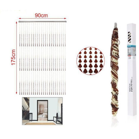 TRADE SHOP - Tenda A Fili Con Perline Colorate Supporto Per Porta 90x175 Cm Moschiera 2002913 -