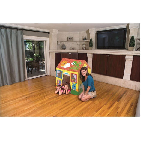 Trade Shop - Tenda Casetta Ripiegabile Gioco Per Bambini 102x76x114 Cm Da Giardino Casa 52007 -
