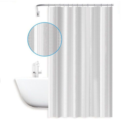 TRADE SHOP - Tenda Doccia Antimuffa Impermeabile 180 X 200 Cm Con Anelli Bagno Righe 59811 -