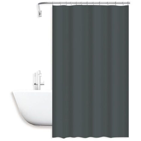 TRADE SHOP - Tenda Doccia Antimuffa Impermeabile 180x200cm Con Anelli Bagno Grigio Scuro 79718 -