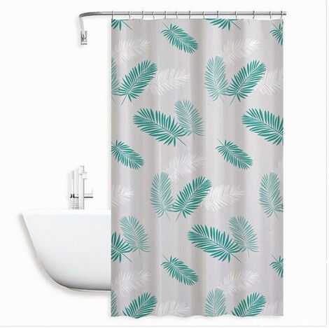Trade Shop - Tenda Doccia Antimuffa Impermeabile 240 X 200 Cm Con Anelli Bagno Piume 59518 -