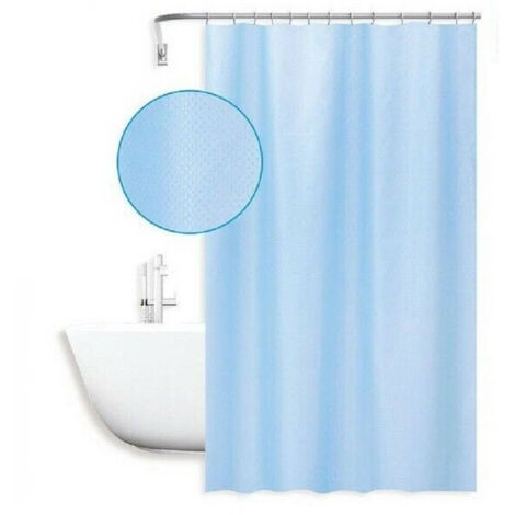 TRADE SHOP - Tenda Doccia Antimuffa Impermeabile 240x180cm Anelli Azzurra Texture Rombi 59820 -