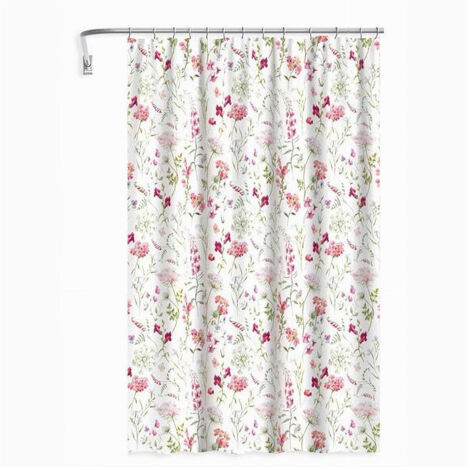 TRADE SHOP - Tenda Per Doccia Antimuffa Impermeabile 180x200cm Con 12 Anelli Bagno Fiori 69916 -