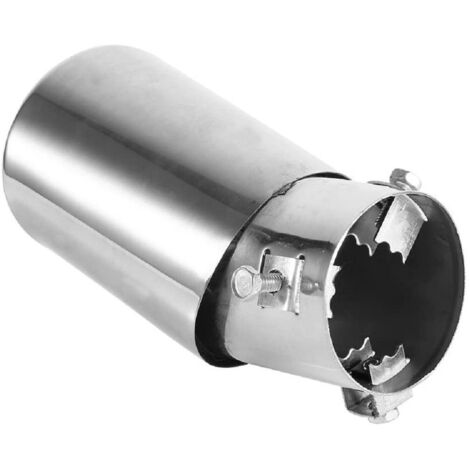 Trade Shop - TERMINAL SCARICO MARMITTA UNIVERSALE POSTERIOR 62MM IN SILENZIATOR ACCIAIO -