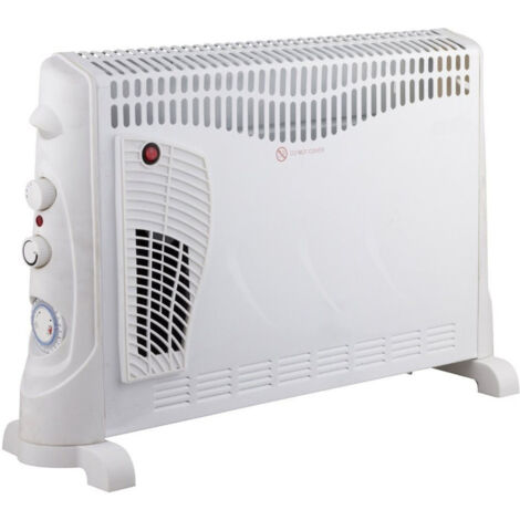 TRADE SHOP - Termoconvettore Elettrico 2000 Watt Turbo Termostato 3 Livelli Di Potenza Timer -