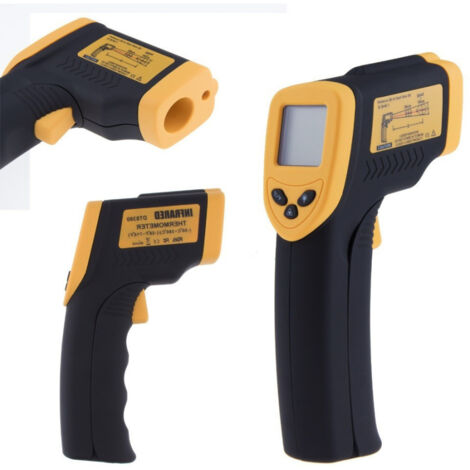 Trade Shop - Termómetro Digital Infrarrojo Con Láser -50° A 380° Smart Sensor Dc 9 Volt -