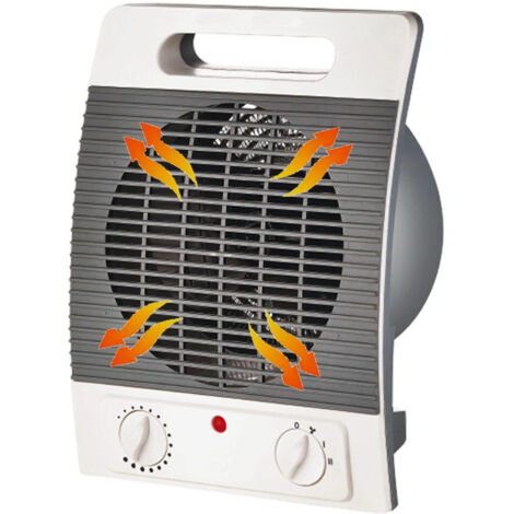 TRADE SHOP - Termoventilatore Portatile Potenza Regolabile Caldobagno Elettrico Basso Consumo -