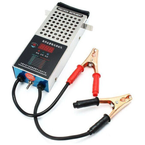 Trade Shop - Tester Portatile Per Controllo Batteria Auto Moto Da 125 Amp A 6v E 12v Con Cavi -