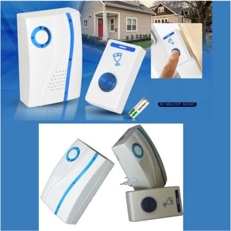 Trade Shop - Timbre Digital Inalámbrico Doble 2 Receptores Oficina En Casa -