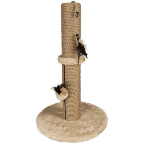 Trade Shop - Tiragraffi Flamingo Indian Raschietto Giochi Piume Per Gatto 30 X 30 X 50 Cm -