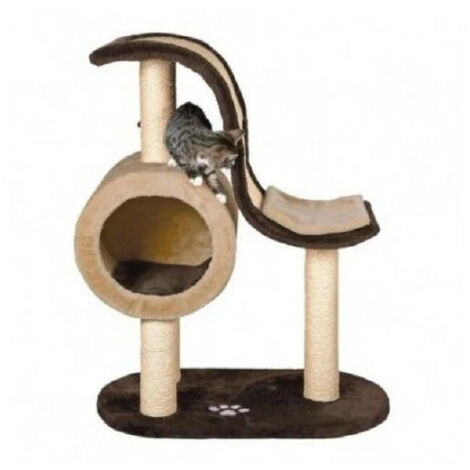 TRADE SHOP - Tiragraffi Graffiatoio Belgrado Moderno Onda Comoda Cuccetta Cuscino 65x40x99cm -
