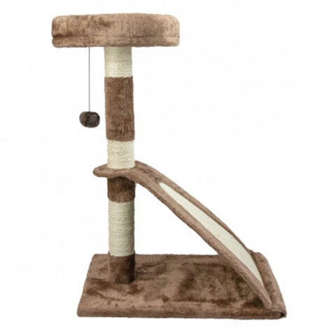 Trade Shop - Tiragraffi Nobleza Albero Gatti Con Corda E Pallina A 2 Piani 50 X 35 X 72 Cm -