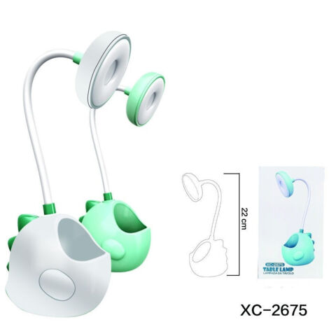 Trade Shop - Tischlampe Schreibtisch 22 cm flexibler Arm Kinderzimmer XC-2675 -