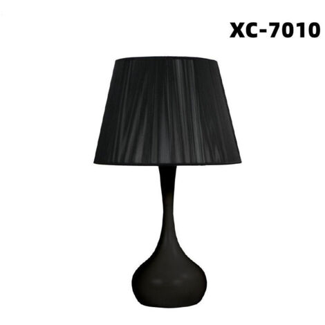 Trade Shop - Tischlampe Schreibtisch mit schwarzem Kugelfuß E27 modernes Design XC-7010 -
