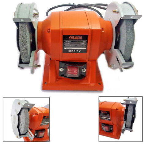 Trade Shop - TISCHSCHLEIFMASCHINE 250W 2 SCHEIBEN 2 STEINE 125MM PROFESSIONAL HN-1206B -