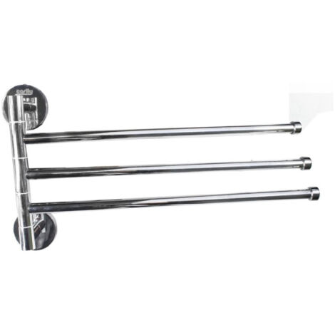 Trade Shop - Toallero De Pared Con 3 Brazos Móviles Atornillables -