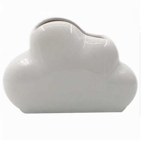 Trade Shop - Toothbrush Brushes Toothpaste White Ceramic Bathroom Cloud Shape 79937 -