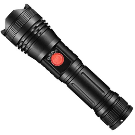 Trade Shop - Torcia A Led Potente Professionale 3500lmn Fino A 500mt Ricaricabile Usb Ip65 -