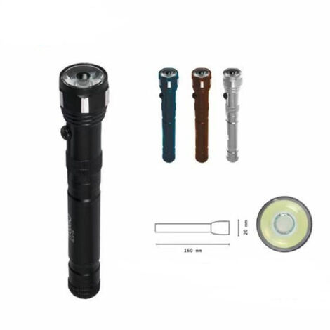 TRADE SHOP - Torcia Da Lavoro Elettrica Luce Led Cree Portatile Resistente Escursioni Dt-2120 -