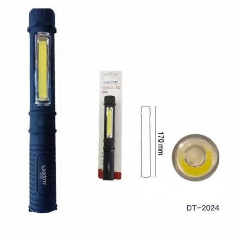 Trade Shop - Torcia Da Lavoro Lampada Luce Led Portatile Tascabile 170 Mm Emergenza Dt-2024 -